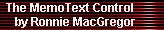 The MemoText Control by Ronnie MacGregor